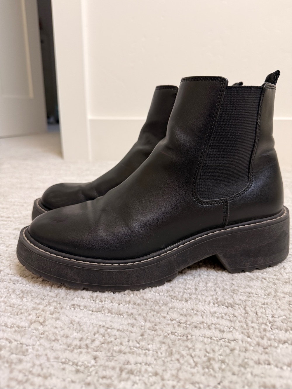 Madden Girl Black Platform Chelsea Ankle Boots